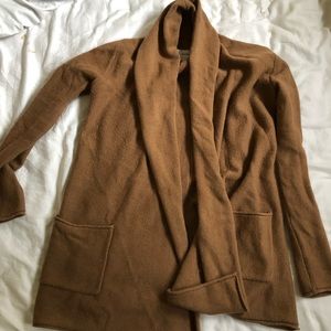 Babaton camel shawl collar cardigan, sz m
